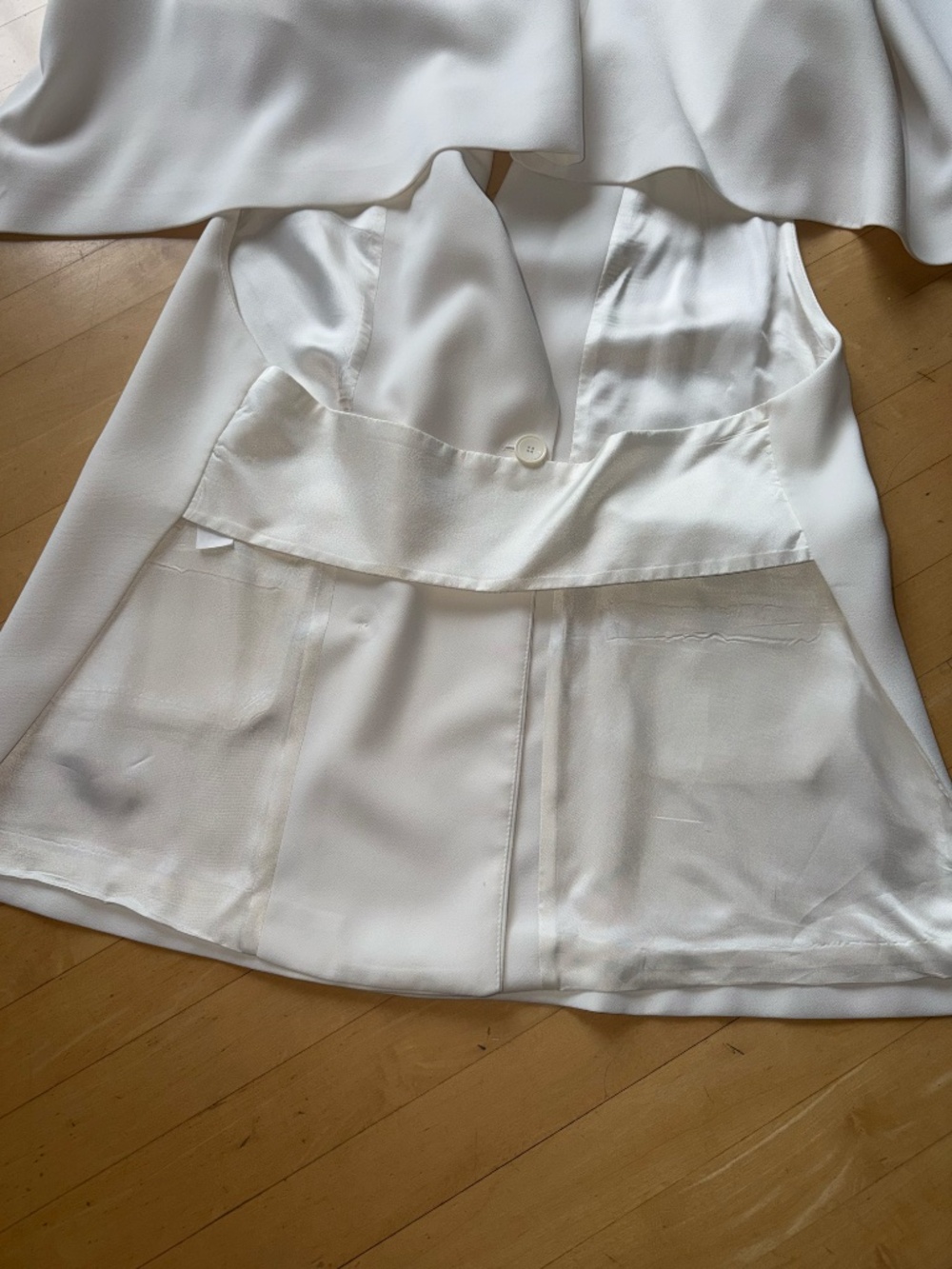 Zara White double breasted Cape/Blazer, XL, GP1611 - Picture 13 of 13